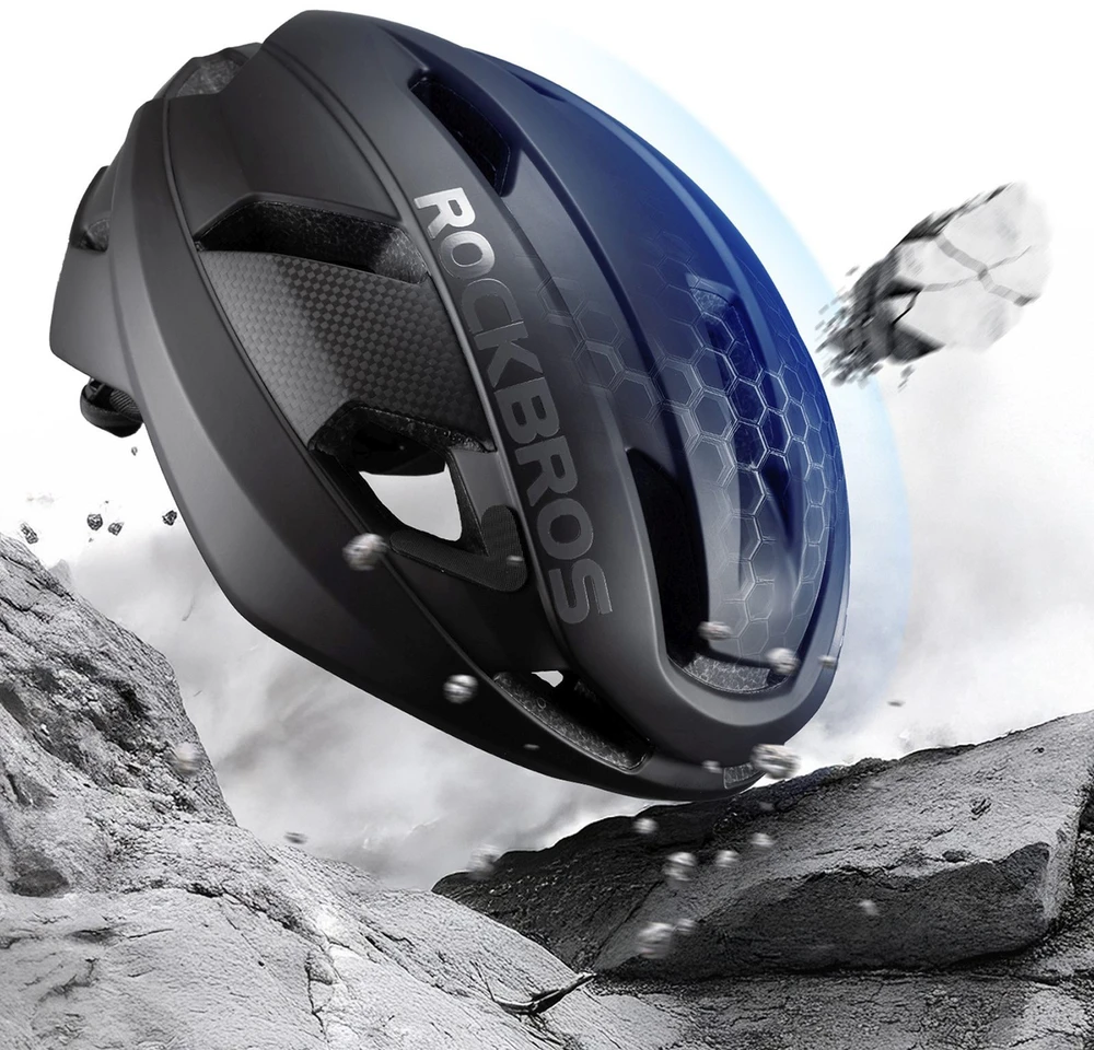 Rockbros LK-15 Carbon Fiber Bike Helmet 58-62cm - Juodas