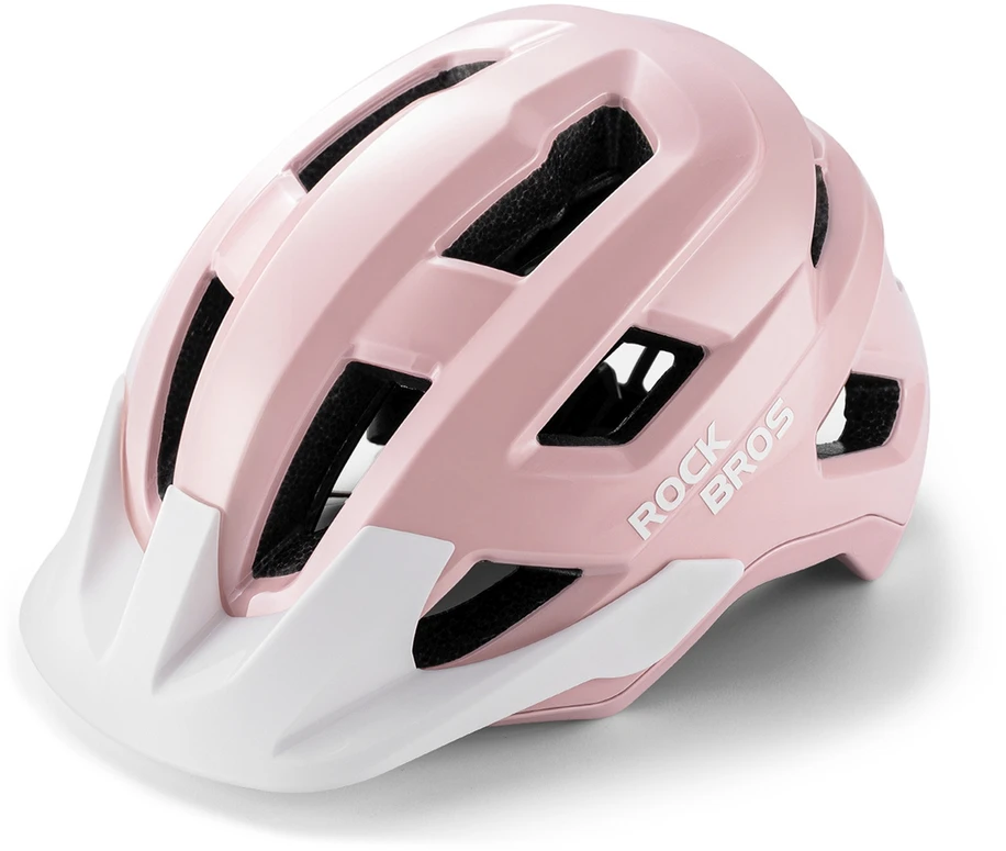 Rockbros LK-67 Youth Bike Helmet with Detachable Visor 54–58 cm - Rožinė