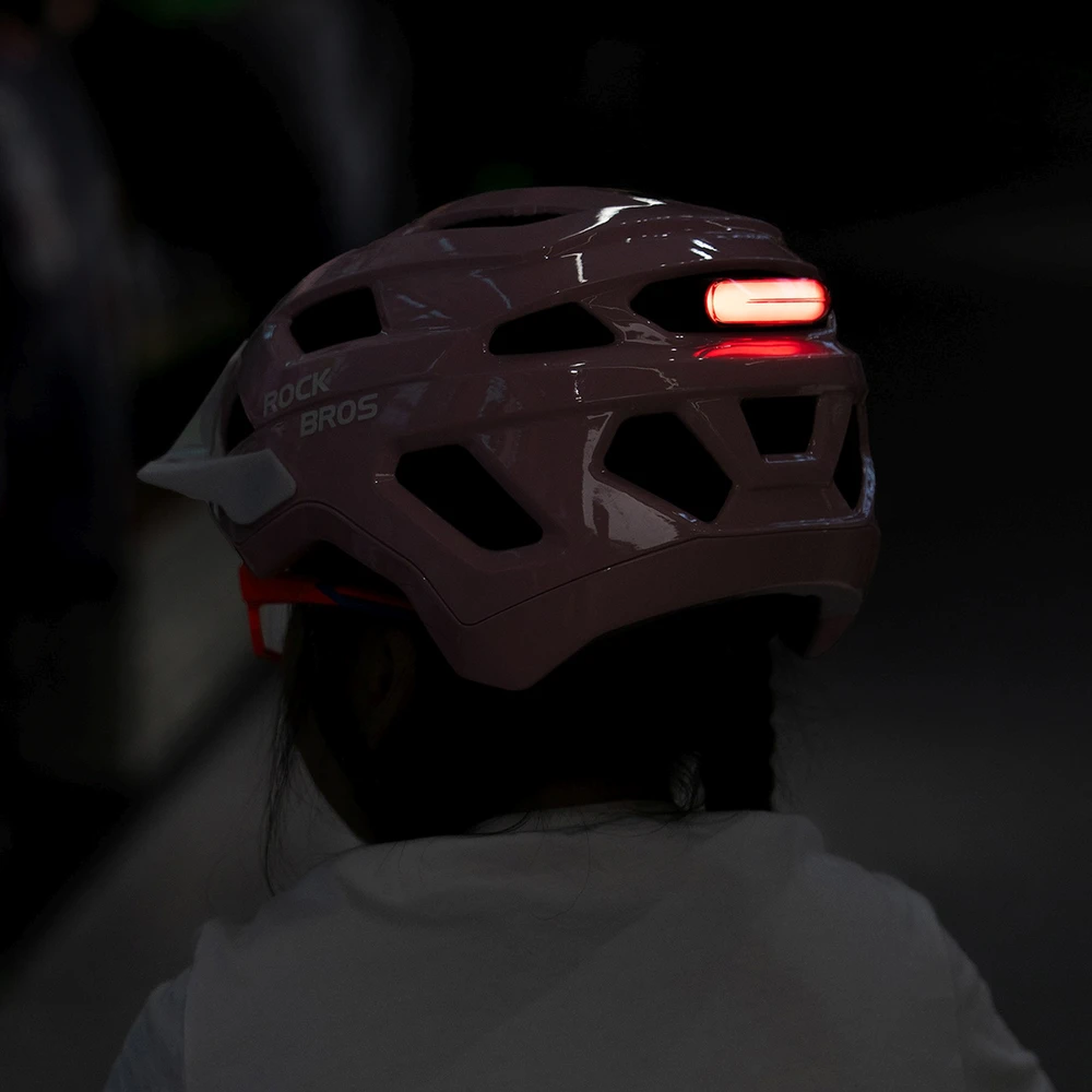 Rockbros LK-67 Youth Bike Helmet with Detachable Visor 54–58 cm - Rožinė