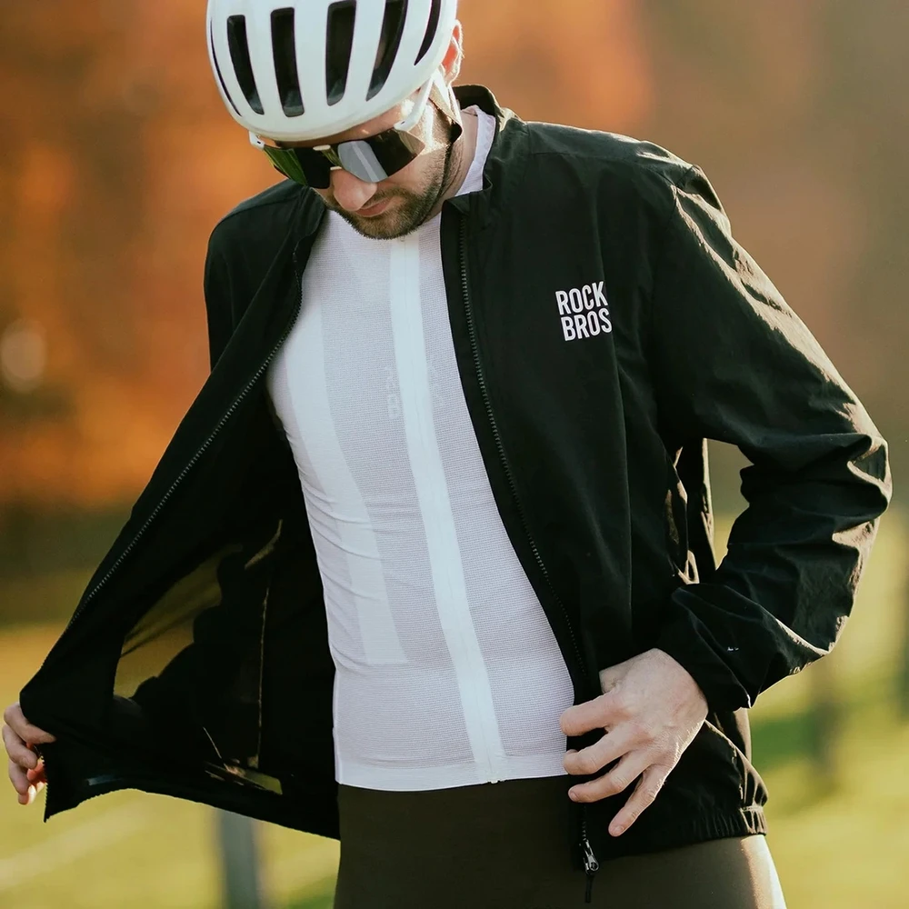 Rockbros YDCX008 Deimantiniai ilgomis rankovėmis dviratininko marškinėliai, XXL dydis - Baltos