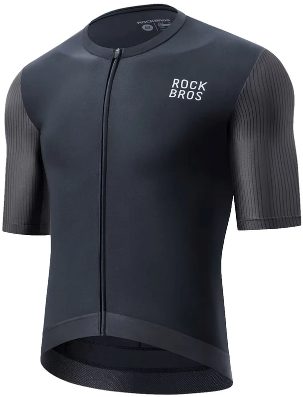 Rockbros 15200025 Trumpų rankovių dviratininko marškinėliai, XXXL dydis - Juodas