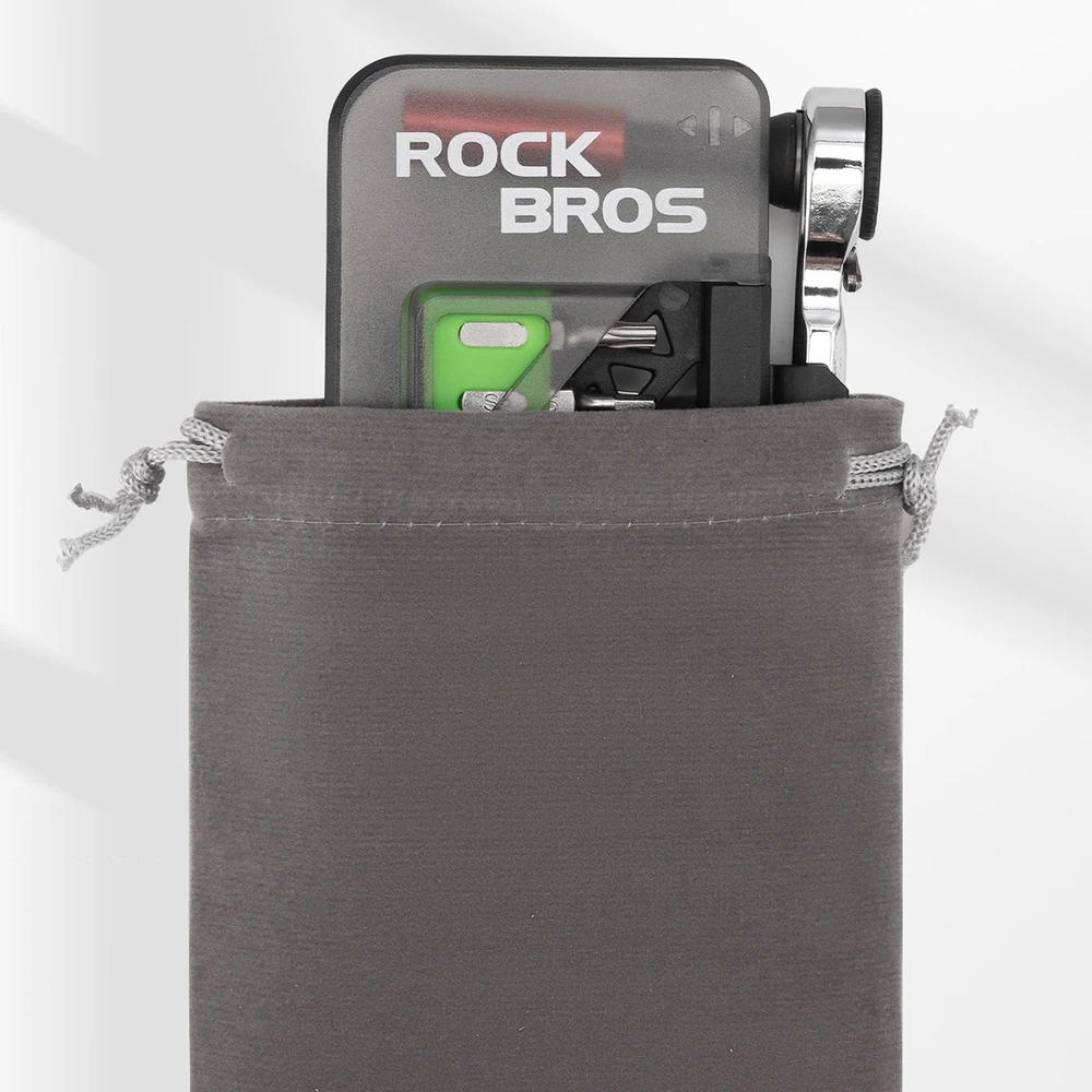 Rockbros Dviračio įrankių rinkinys su mini reketu ir antgaliais – permatoma žalia