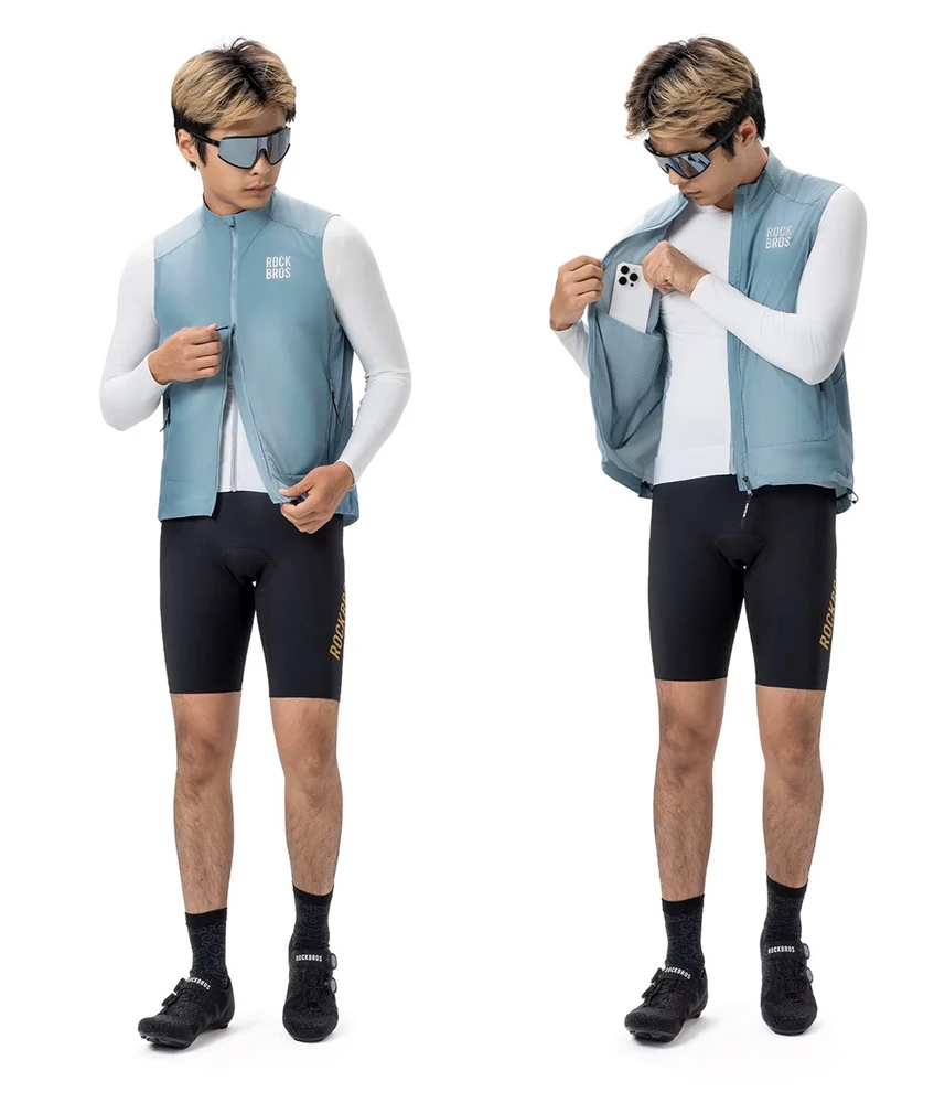 Rockbros YDMJ003 Pavasario/rudens neperpučiama liemenė, XL dydis - Mėlyna