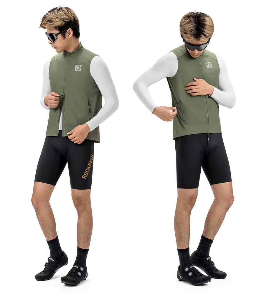 Rockbros YDMJ003 pavasario/rudens neperpučiama liemenė, XL dydis - Žalias