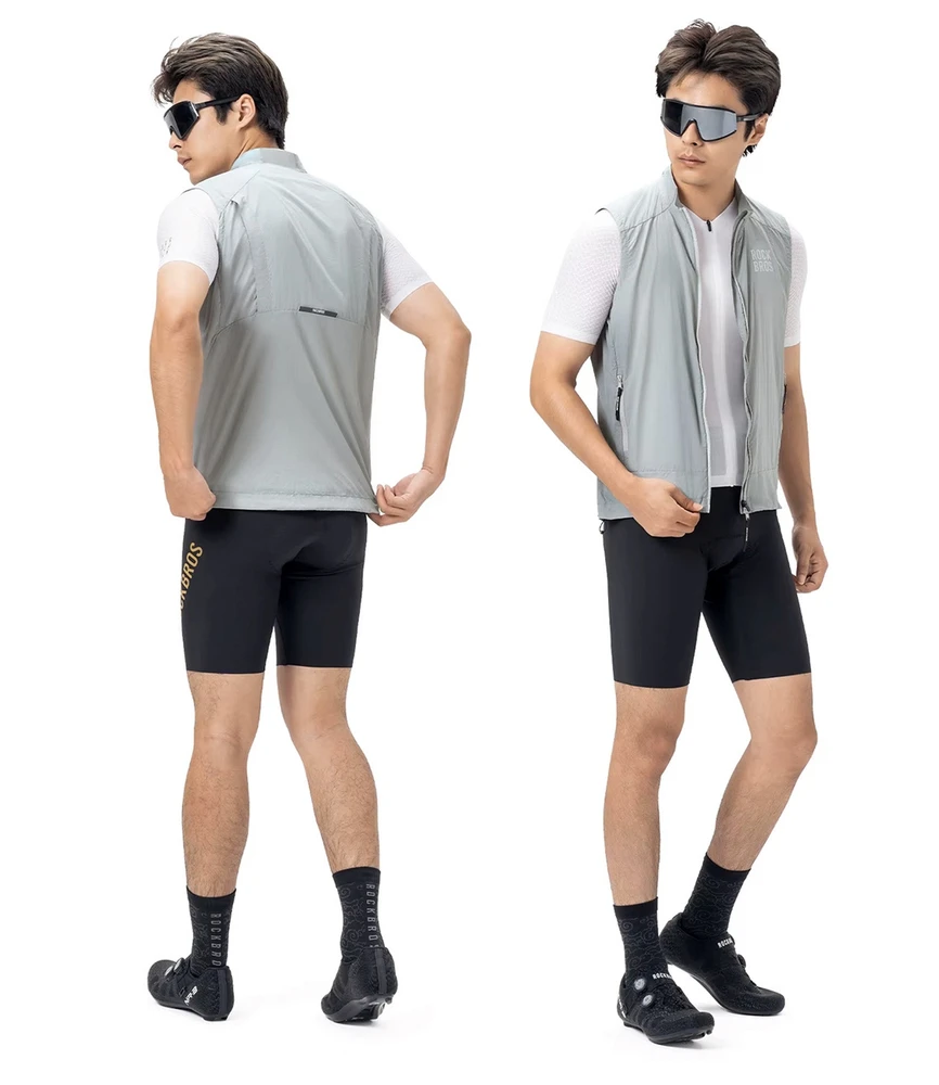 Rockbros YDMJ003 pavasario/rudens neperpučiama liemenė, XXL dydis – balta/pilka
