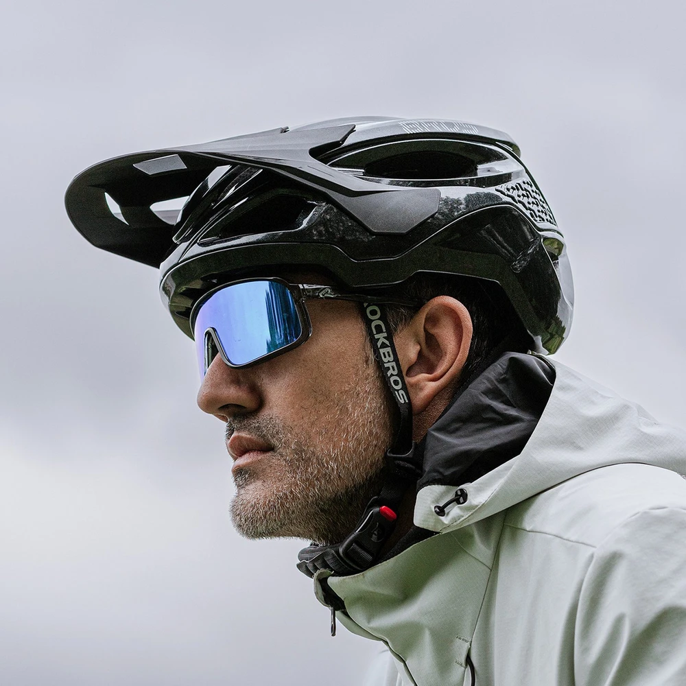 Rockbros LK-99 Kalnų dviratis Helmet with Adjustable Visor and Magnetic Closure 58-62 cm - Juodas