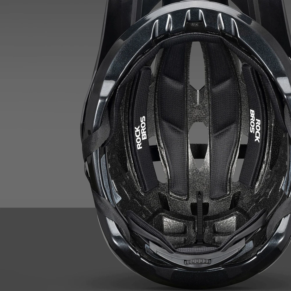 Rockbros LK-99 Kalnų dviratis Helmet with Adjustable Visor and Magnetic Closure 58-62 cm - Juodas