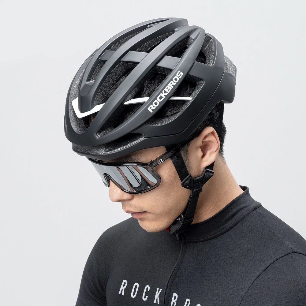 Rockbros HC-58BK-L Bike Helmet 58-61 cm - Juodas and Gray
