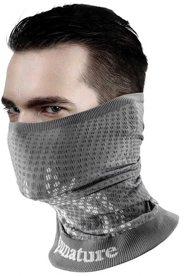Qunature 11230014001 ski scarf, sports bandana, universal size - pilka