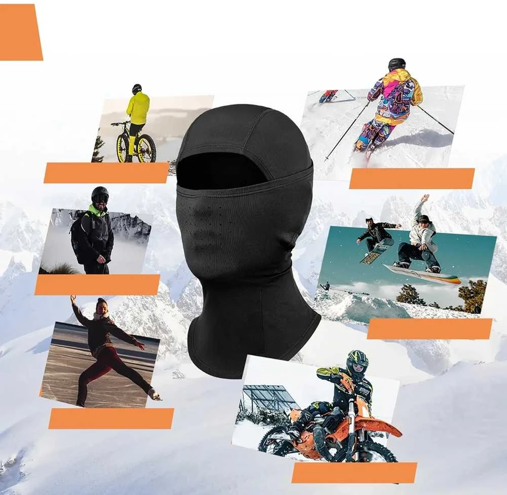 Qunature 13230023010 ski balaclava bike motorcycle balaklava dydis M - juodas