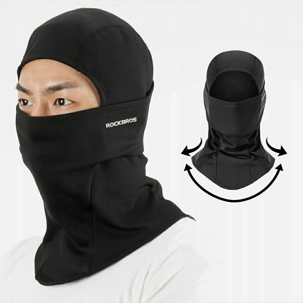 Rockbros LF7345BK sports balaclava insulated - juodos spalvos