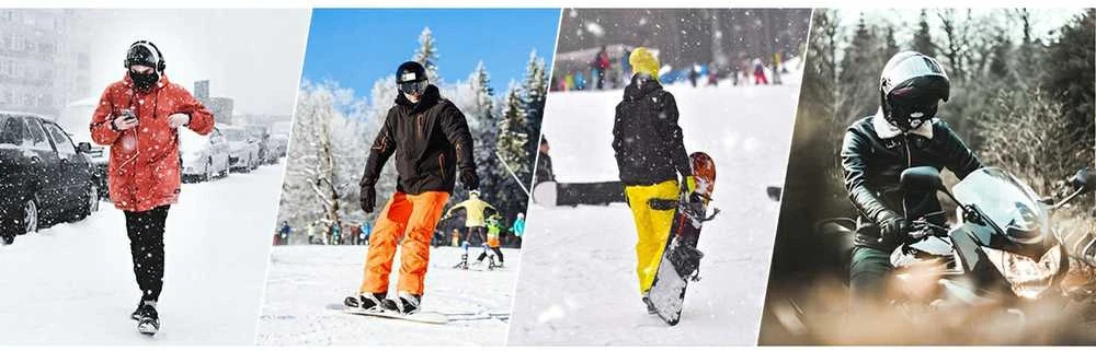 Rockbros LF7345BK sports balaclava insulated - juodos spalvos