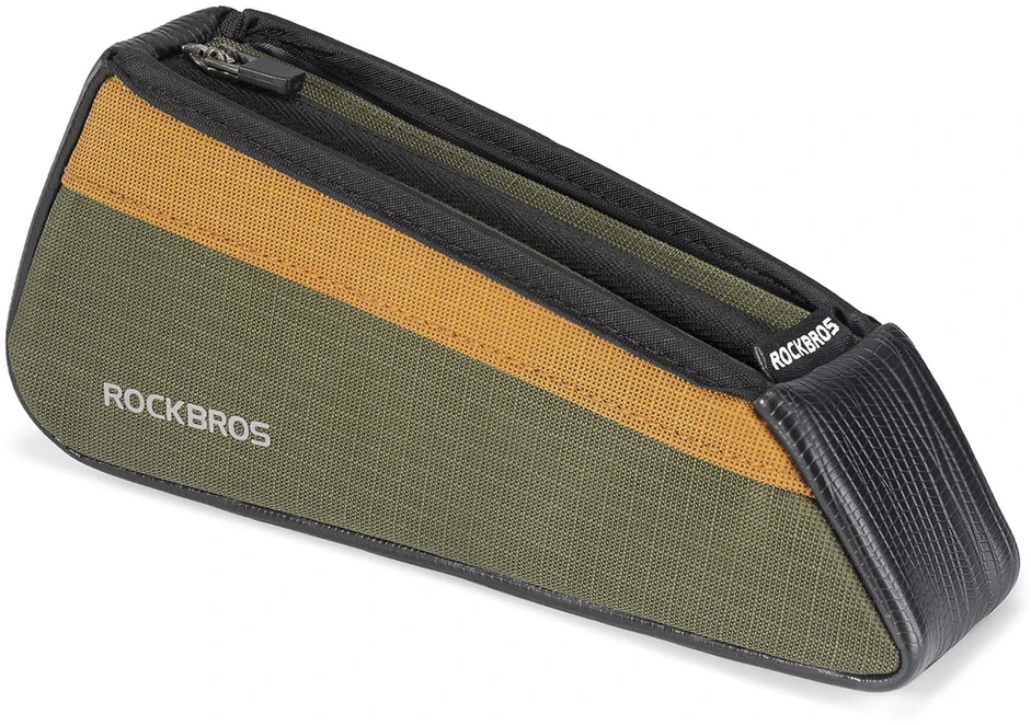 Rockbros 088 Top Tube Bike Bag 0.25L - Žalias and Oranžinis