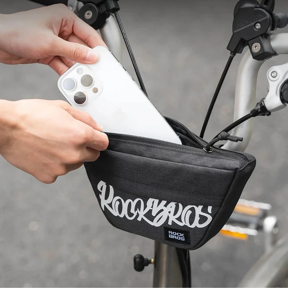 Rockbros G011 Flash Journey trapezoidal handlebar bike bag 0.7 l - juodas