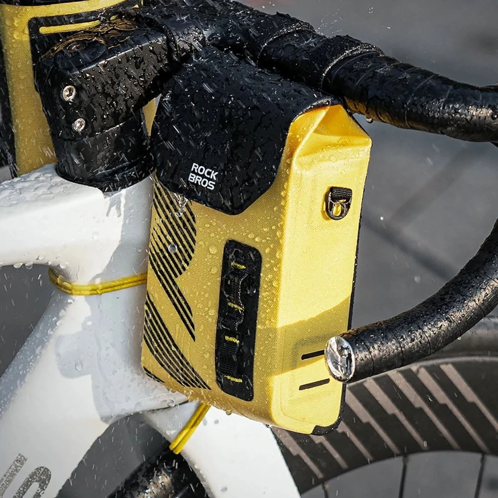 Rockbros AS-160 Atsparus vandeniui Handlebar Bicycle Bag 1.3L - Geltona