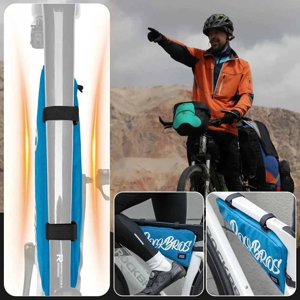 Rockbros G008 Flash Journey Triangle Frame Bike Bag XL 1.9 l - Mėlyna
