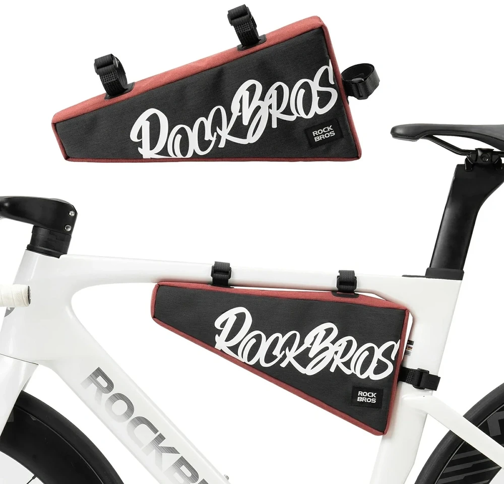 Rockbros G008 Flash Journey Triangle Frame Bike Bag XL 1.9 l - Juodas and Raudona