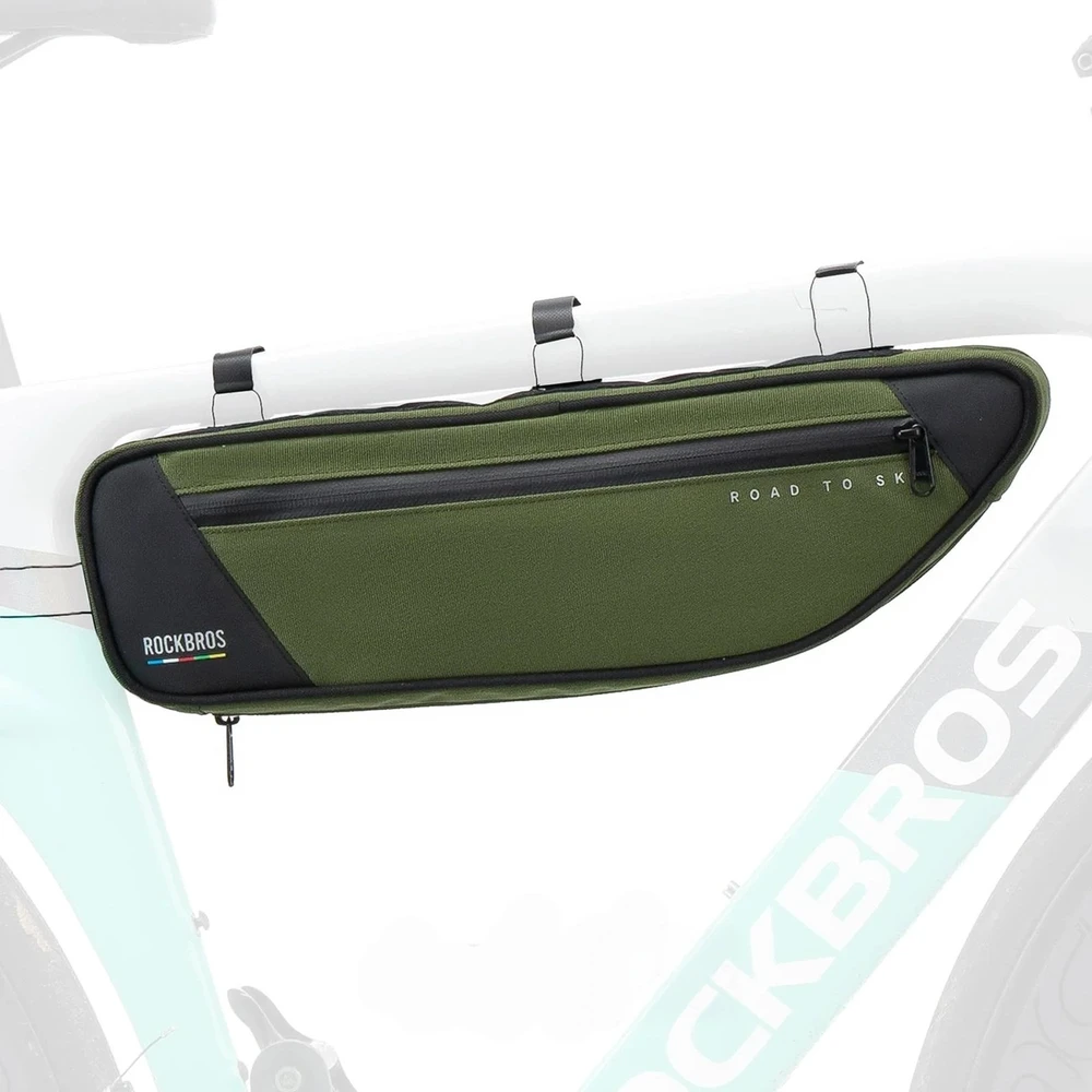 Rockbros TL003 ROAD TO SKY 2L Frame Bag Atsparus vandeniui - Žalias