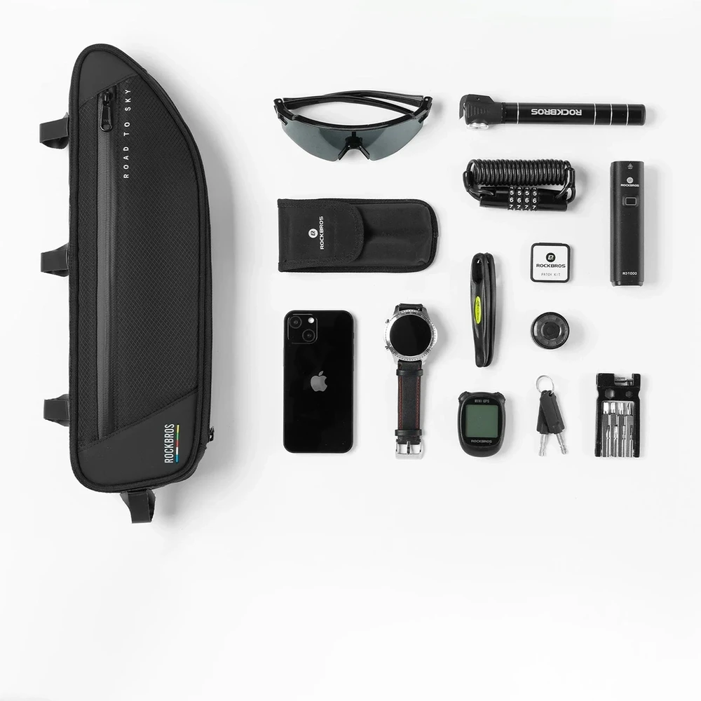 Rockbros TL003 ROAD TO SKY 2L Frame Bag Atsparus vandeniui - Juodas