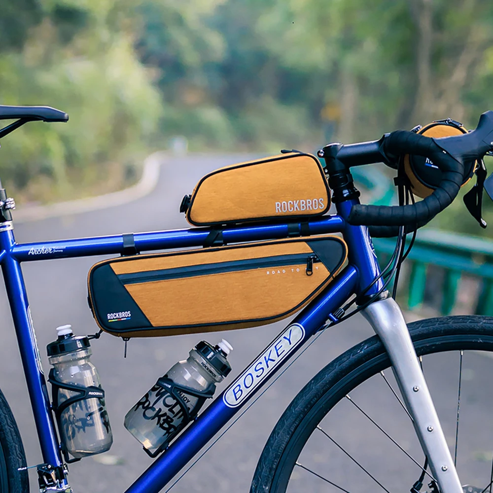 Rockbros TL003 ROAD TO SKY 2L Frame Bag Atsparus vandeniui - Oranžinis