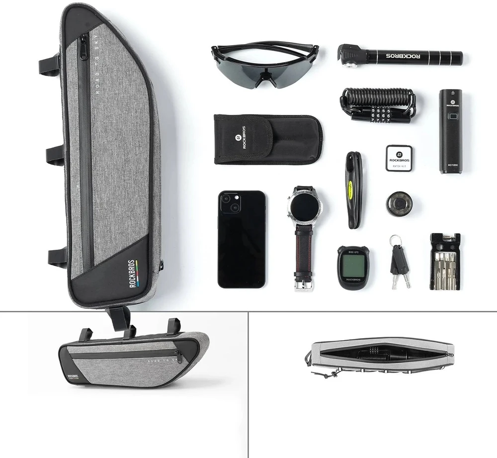 Rockbros TL003 ROAD TO SKY 2L Frame Bag Atsparus vandeniui - Gray