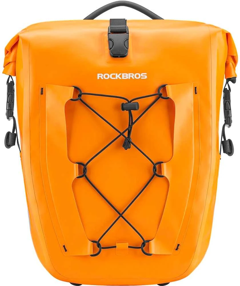 Rockbros 30140022003 vandeniui atsparus dviračio krepšys bagažinei - oranžinė