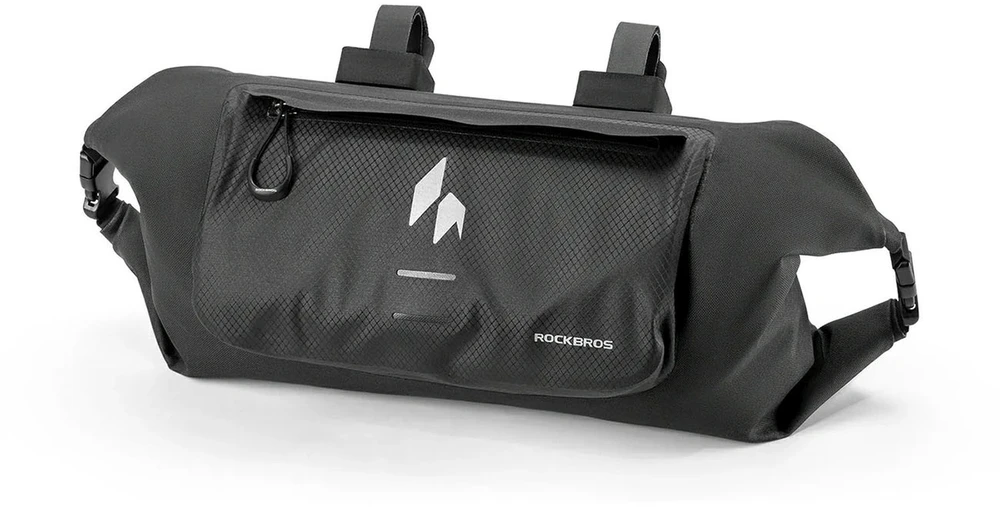 Rockbros AS-154 Atsparus vandeniui Handlebar Bicycle Bag 8L - Juodas