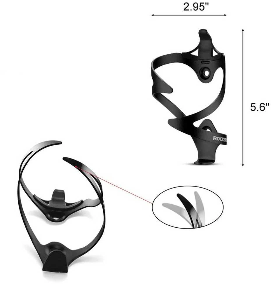 Rockbros 2017-11ABK Aluminum Bike Bottle Holder – juodos spalvos