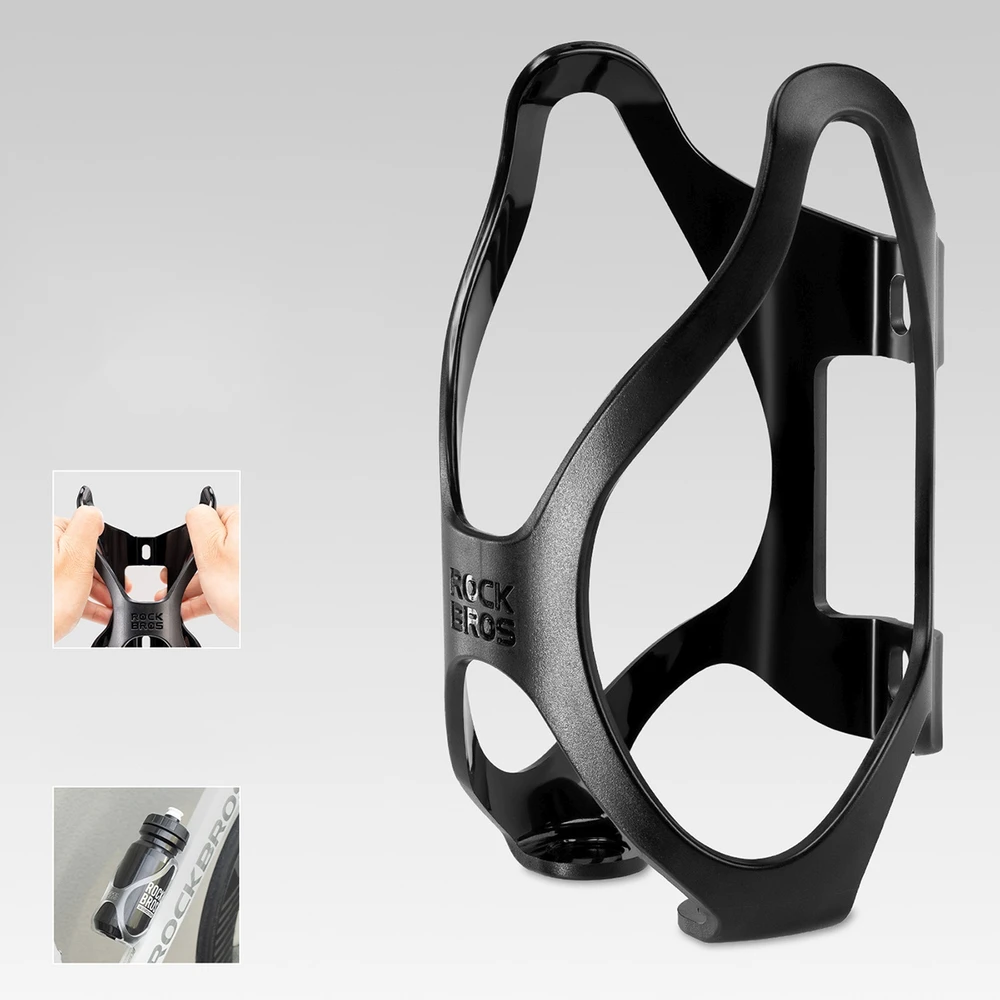 Rockbros LK24-H018 bottle holder plastikas basket - juodas