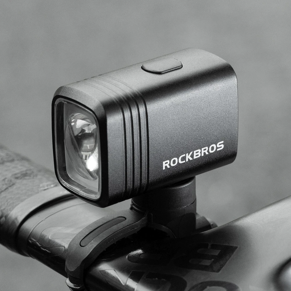 Rockbros M6 1000 lm priekinis įkraunamas dviračio žibintas 2800 mAh - juodas