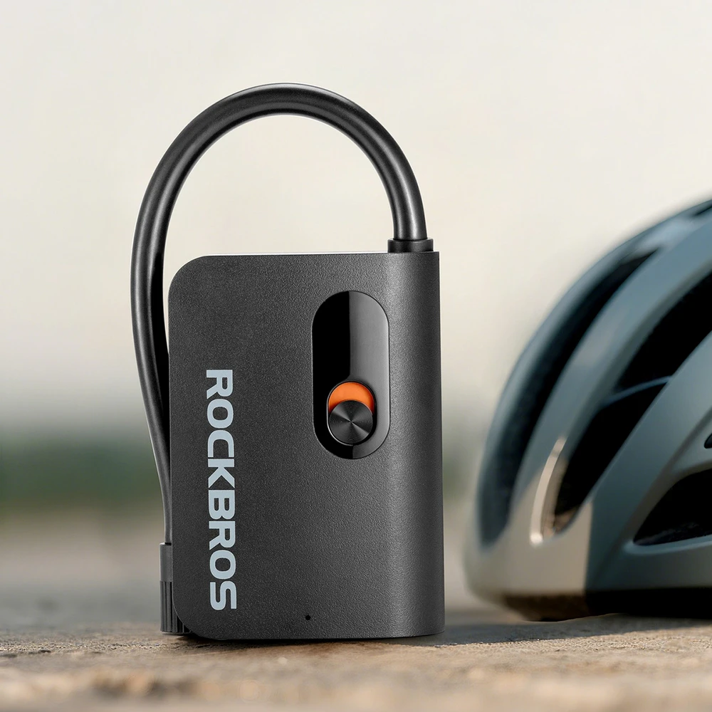 Rockbros L1 Mini belaidis siurblys 70 psi kompresorius 200 mm Schrader žarnos ilgis - juodas