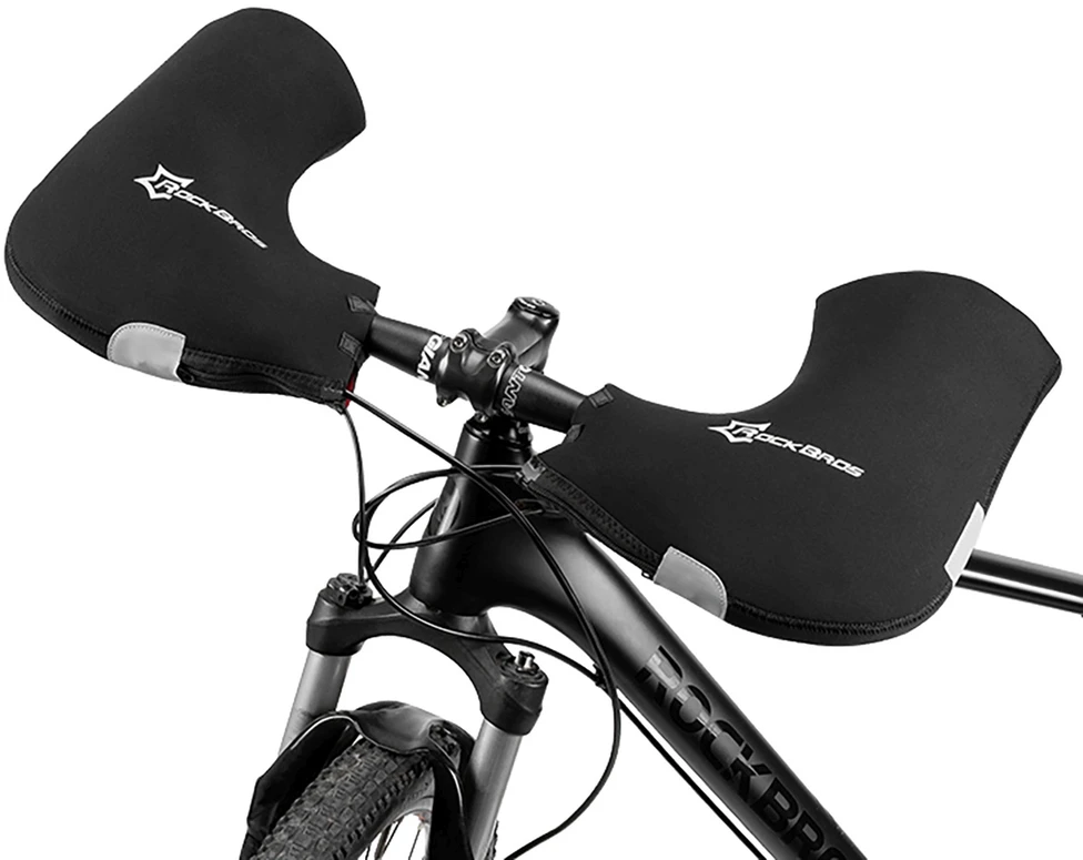 Rockbros D16-B Motorcycle-Compatible Windproof Atsparus vandeniui Handlebar Gloves - Juodas