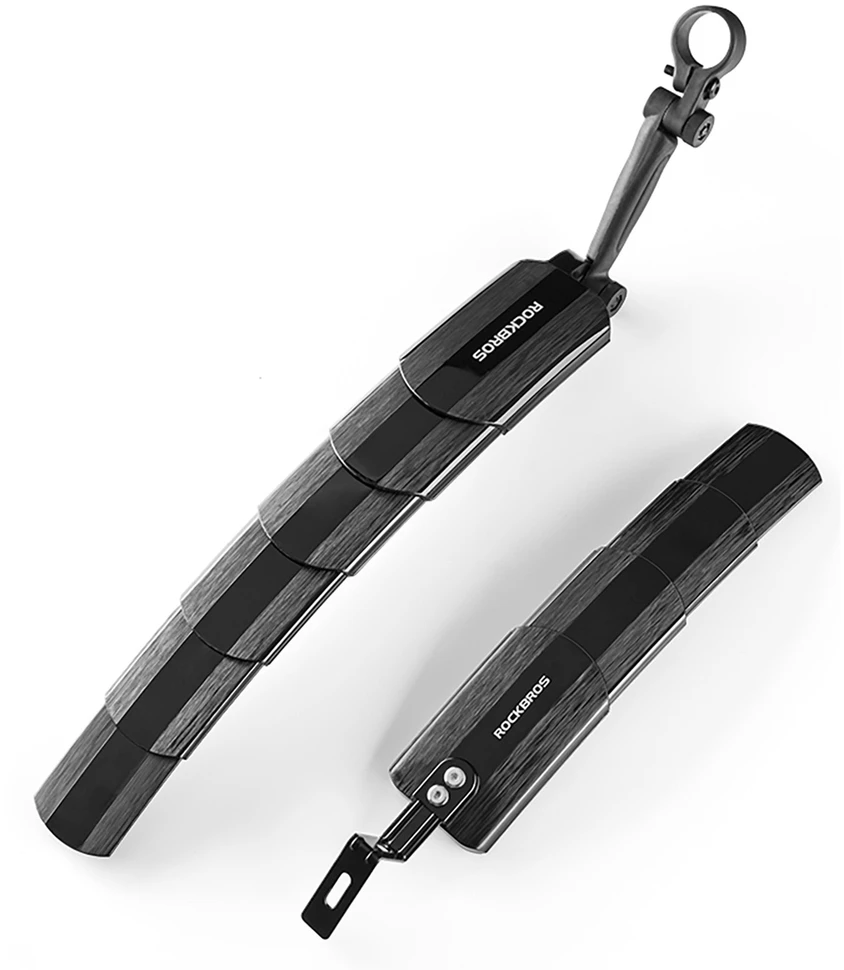 Rockbros FK-810 sulankstomų teleskopinių dviračio sparnų komplektas - Juodas
