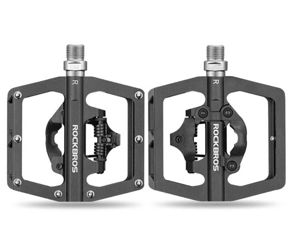 Rockbros PD15-BK aliuminio lydinio dviračio pedalų rinkinys - juodas