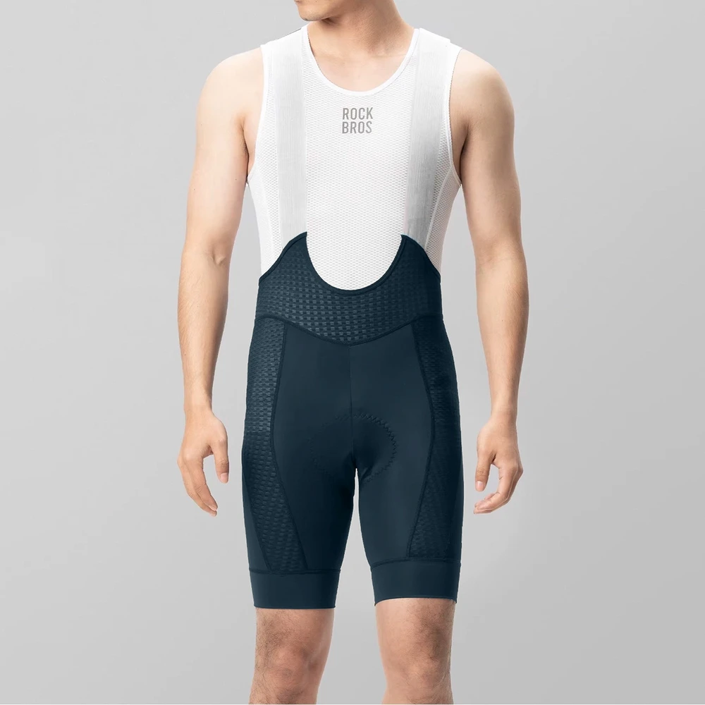 Rockbros YDDK009 Men's Cycling Bib Shorts with Pad Size XL - Dark Mėlyna