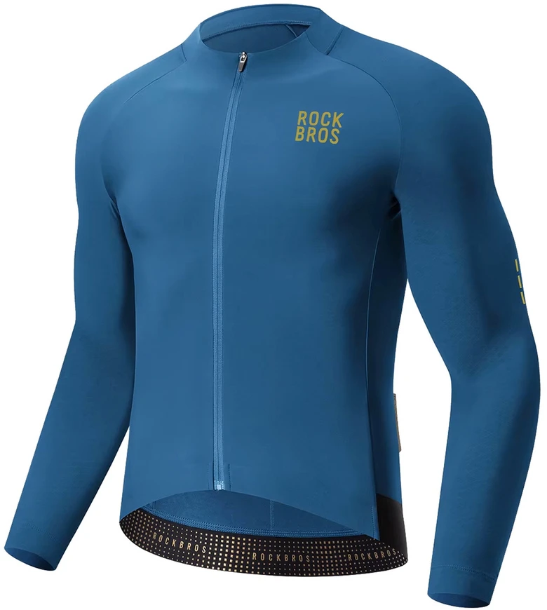 Rockbros YDWT020 Diamond cycling jersey spring/autumn/winter dydis L - mėlynas