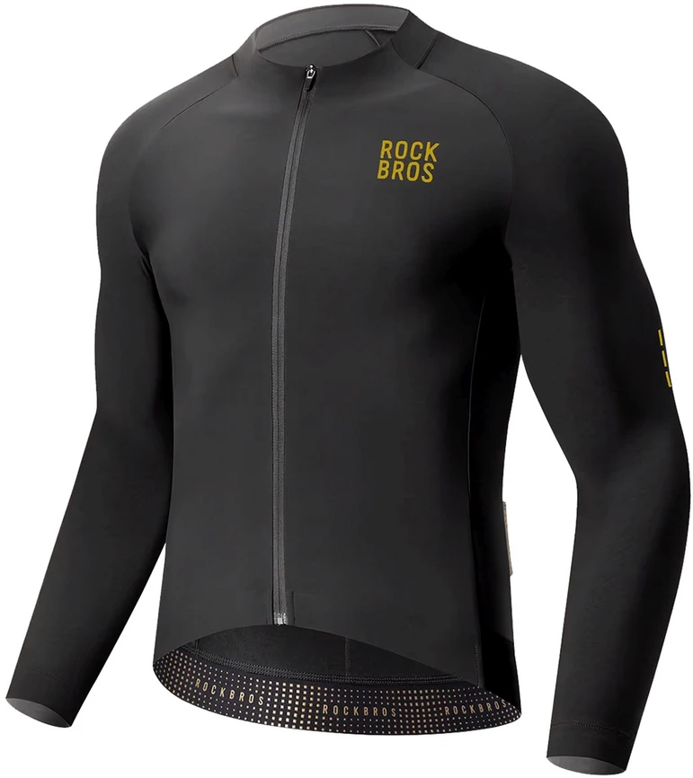 Rockbros YDWT020 Deimantiniai pavasario/rudens/žiemos dviratininko marškinėliai, XXL dydis - Juodas