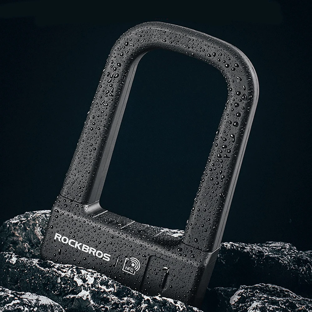 Rockbros RBNS1 išmanioji dviračio spyna su NFC skaitytuvu - Juodas