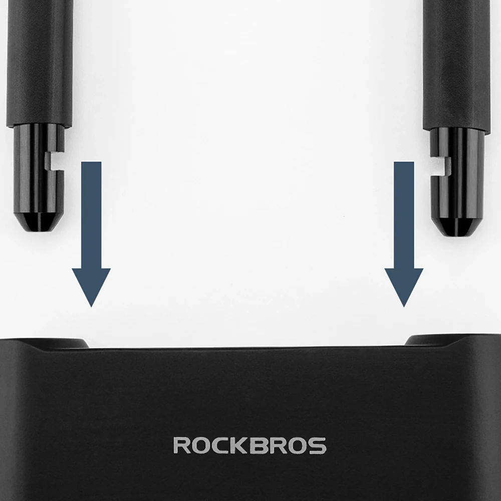 Rockbros 32210818001 Išmanusis dviračio užraktas su pirštų atspaudų skaitytuvu ir „Bluetooth“ ryšiu - Juodas