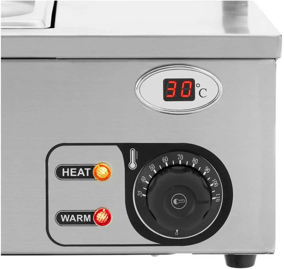 Royal Catering Bain-marie maisto šildomasis bufetas su dangteliu 6 x GN 1/3 2100 W
