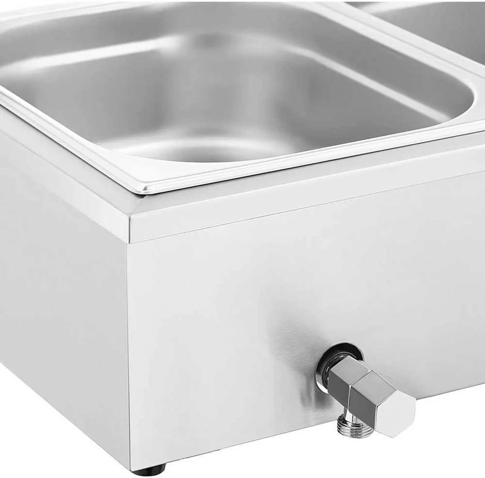 Royal Catering Bain-marie maisto šildomasis bufetas su dangteliu 3 x GN 1/2 2000 W