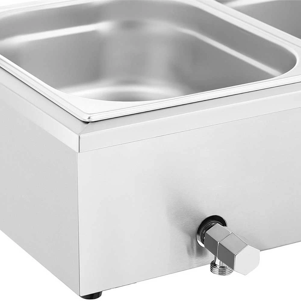 Royal Catering Bain-marie maisto šildomasis bufetas su dangteliu 4 x GN 1/2 2000 W