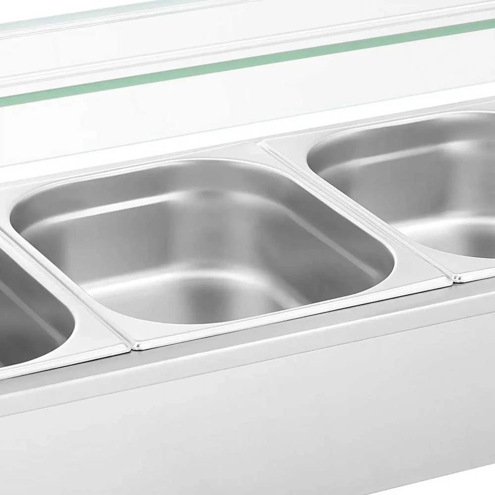 Royal Catering Bain-marie maisto šildomasis bufetas su dangteliu 3 x GN 1/2 2000 W