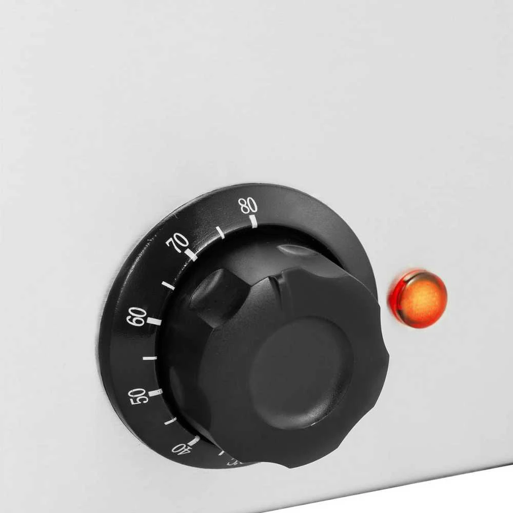 Royal Catering Bain-marie elektrinis šildytuvas su čiaupu 3 x GN 1/3 600 W
