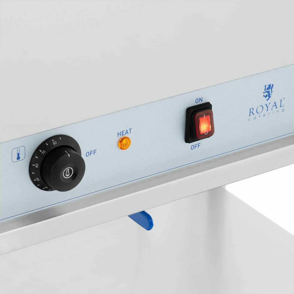 Royal Catering Bain-marie maitinimo šildytuvas su pagrindu, laisvai pastatomas 2 x GN 1/1 1265 W