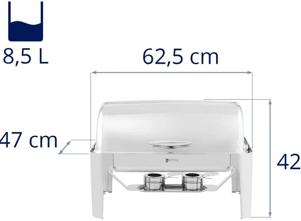 Royal Catering Buffet bain-marie šildytuvas tepamiems patiekalams GN 1/1 8,5 l