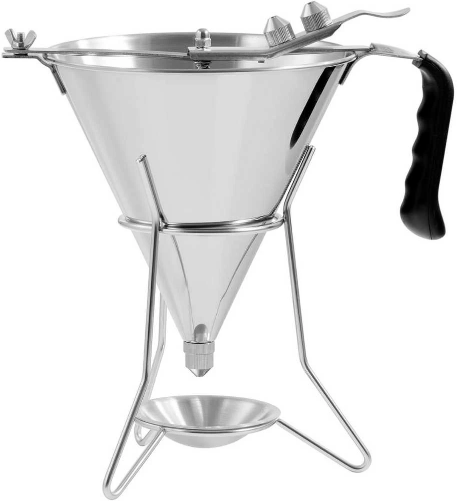 Royal Catering Piltuvo dozatorius, padažo pistoletas, plieno glajus + stovas, 3 purkštukai, 1,8 l