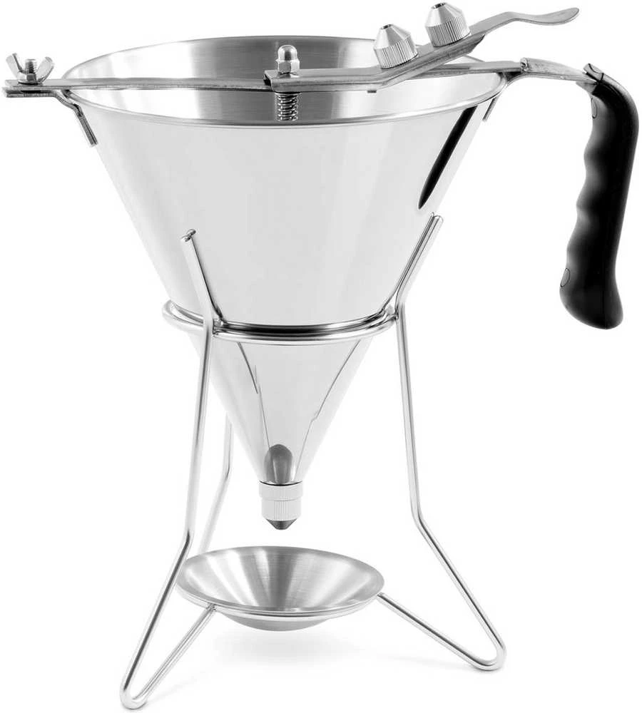 Royal Catering Piltuvo dozatorius, padažo pistoletas, plieno glajus + stovas, 3 purkštukai, 1,8 l