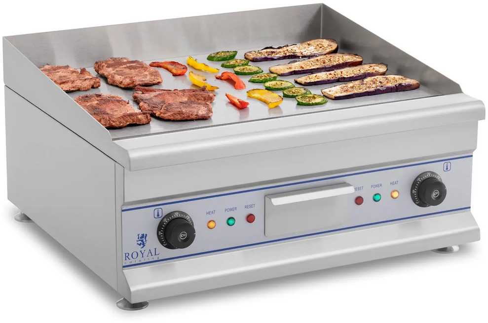Royal Catering Dvigubas grilis, elektrinė kepsninė, 60 cm