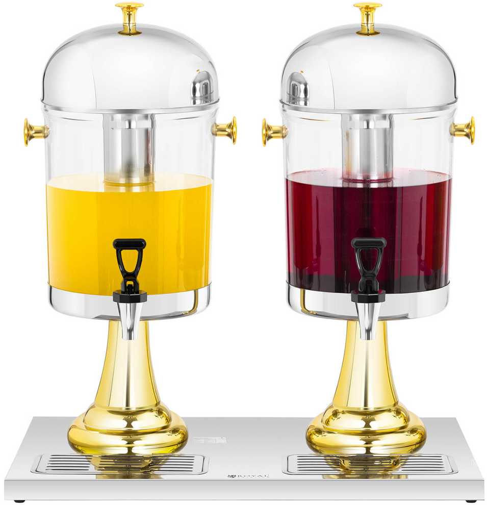 Royal Catering Vėsinantis bufetas sulčių ir gėrimų dozatorius, dvigubas, 2 x 8 l